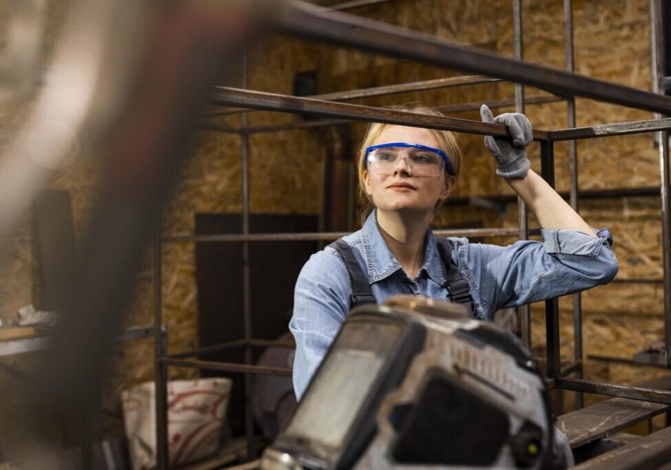 front-view-female-welder-work